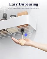 Kitsure 2 Pack Rustproof Shower Caddy Large 2 Shelves Drill-Free White view 6