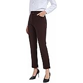 ZTN Women's Stretchy Straight Leg 26.8" Dress Yoga Pants with Pockets for Work Casual
