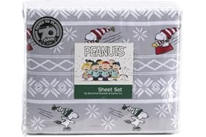 Berkshire Blanket & Home Co. Peanuts Christmas Winter Themed Sheet Sets (Snowflake Fair Isle, Queen)