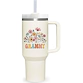 40 oz Tumbler with Handle for Grammy.Mothers Day Tumbler Gifts for Grammy.Birthday Anniversary Christmas Grammy Gift.Grammy Cup Grammy Tumblers from Grandchildren.