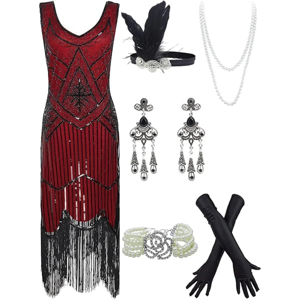 party city 1920s dress Amazon.com: Roaring 20's Flapper Dress Costume