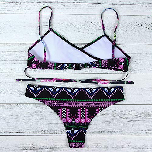 image for Dressin Women's Bohemia Push-Up Padded Bra Beach Bikini Set Swimsuit S