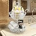 Sorbus® 2-Tier Countertop Fruit Basket Holder & Decorative Bowl Stand—Perfect for Fruit, Vegetables, Snacks, Household Items, and Much More (White)
