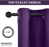 PONY DANCE Purple Blackout Thermal Curtains 66x72 Eyelet 2 Panels view 7