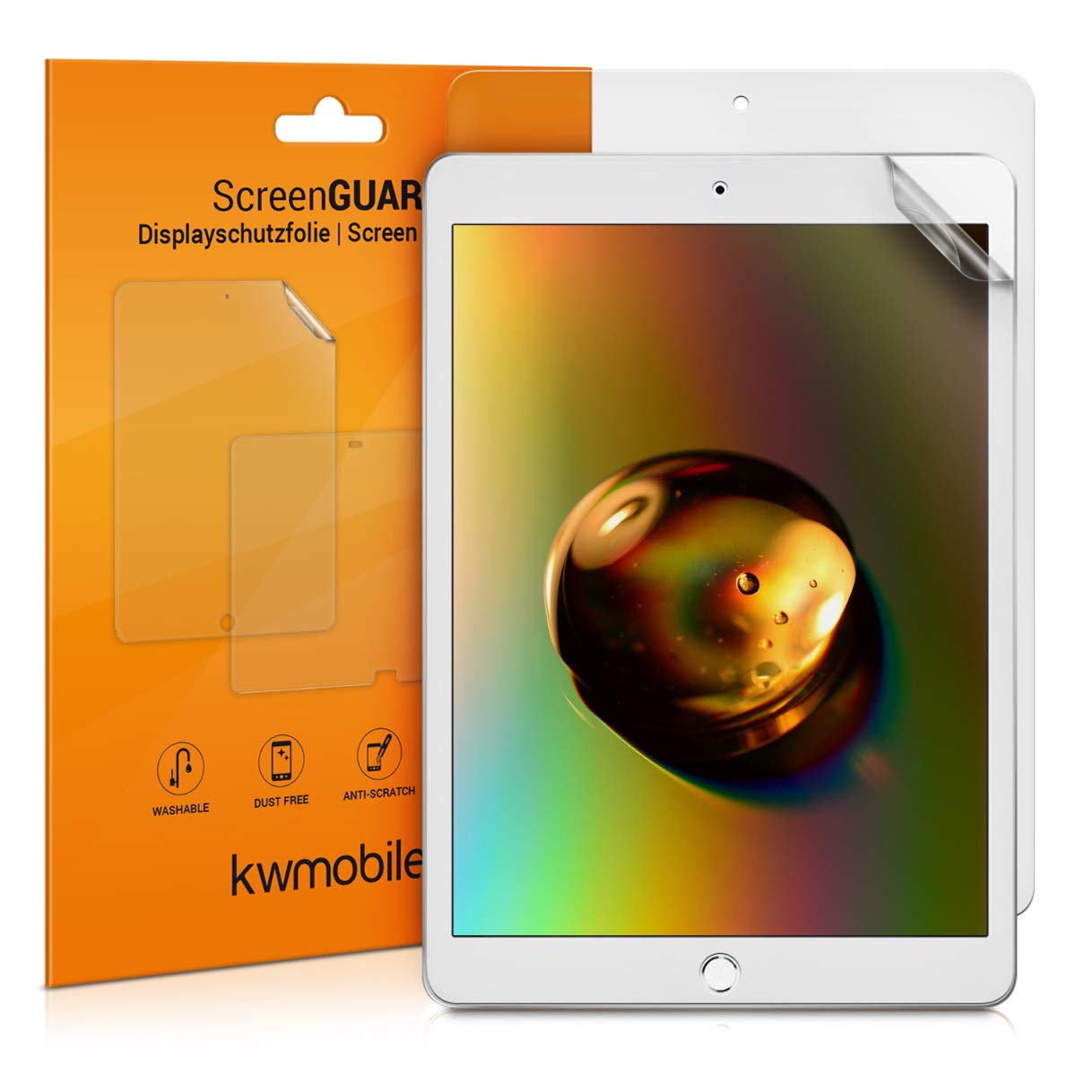kwmobile Screen Protector Compatible with Apple iPad 10.2 (2019/2020/2021-7./8./9. Gen) Screen Protector - 2x Anti-reflective Matte Film for Tablet โ image 1