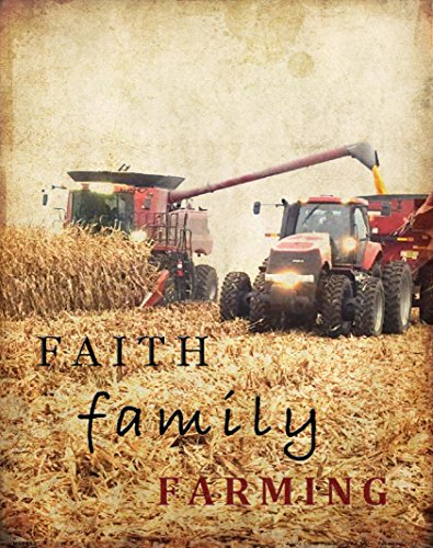 Apple Creek Farmall Case IH Tractor Combine Motivational Poster Art Print 11x14 Faith Family Farming