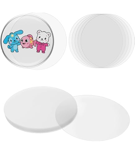 PATIKIL 2,8 Zoll (70 mm) Button-Badge-Leerblatt, 100 Stück