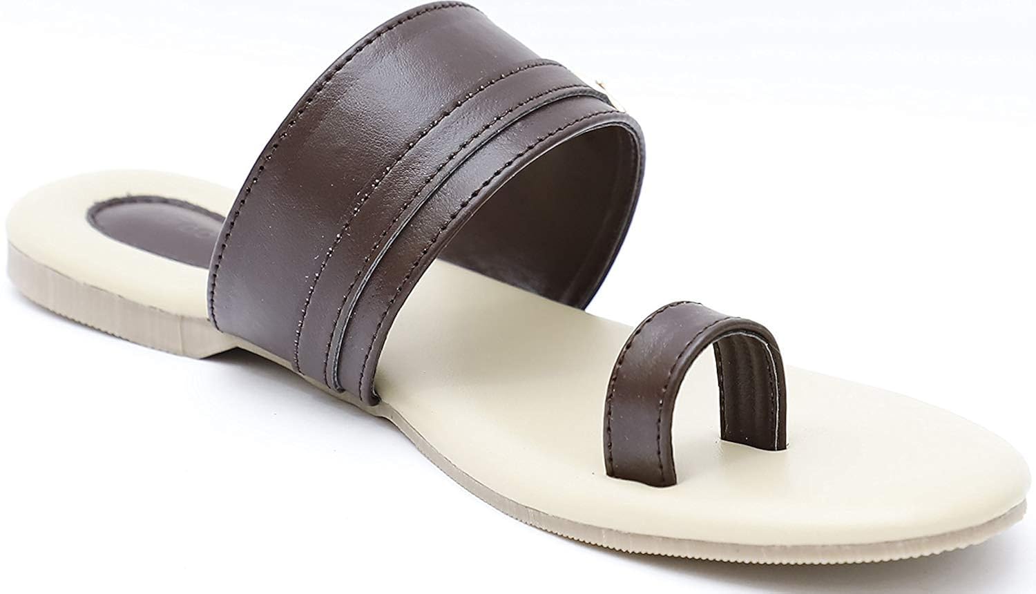 cream and black flats