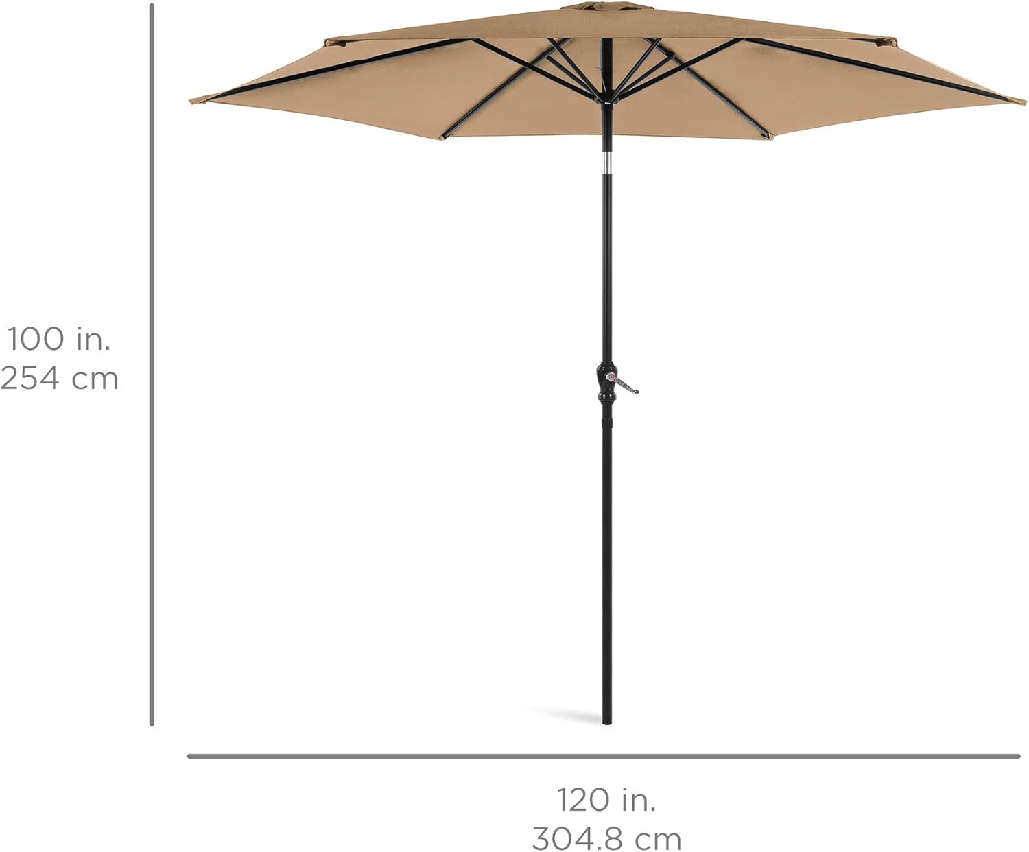 Best Choice Products 10ft Steel Market Outdoor Patio Umbrella W Crank Tilt Push Button Tan Amazon Ca Clothing Accessories