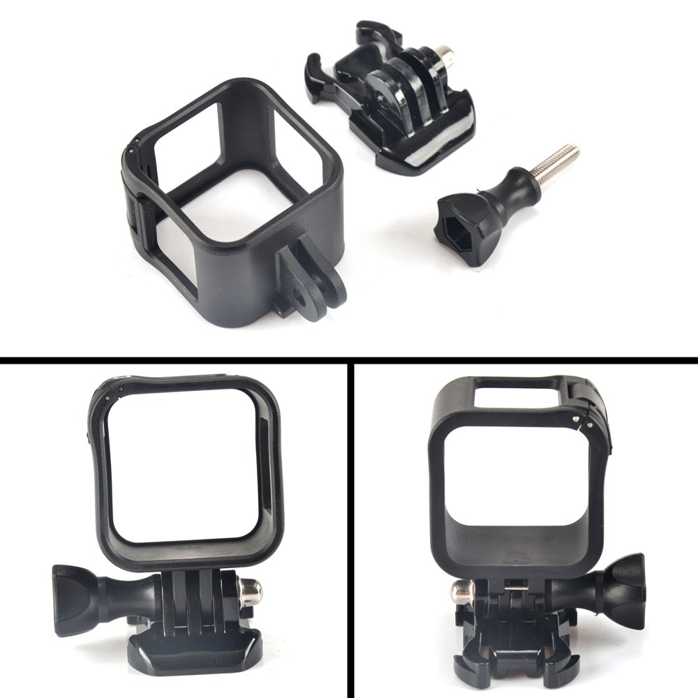 MyArmor Protective Frame Housing Case Skeleton with Screw + High Density Windproof Noise Reduction Sponge Foam Windscreen Windshield Windproof Case Cover for Gopro Hero 4/5 Session