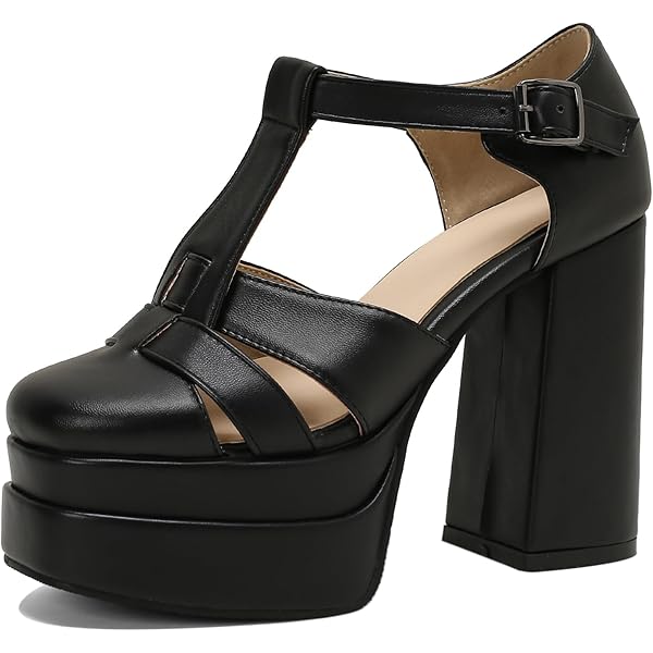 Amazon.com | YCLUCHENG Women's Platform Heels Ankle Strap