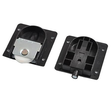 2 Pcs 23mm Diameter White Nylon Wheel Wardrobe Sliding Door