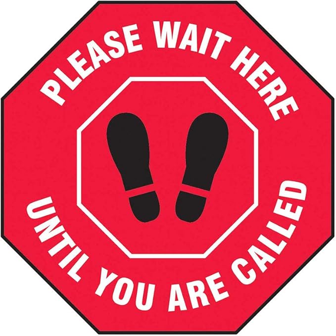 sdgfd Safety Signs Floor Stickers Keep Clear Octagonal Social