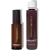 Fitglow Beauty Deodorant Spray + Refill | Natural Aluminum-Free Deodorant for Sensitive Skin | Long-Lasting Odor Protection with Plant Extracts | Non-Staining, Fresh Scent | 50ml + 120ml