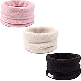 Zsedrut Fleece Warm Kids Scarf Thick Velvet Boys Girls Round Scarves Toddler Kids Winter Neck Warmer