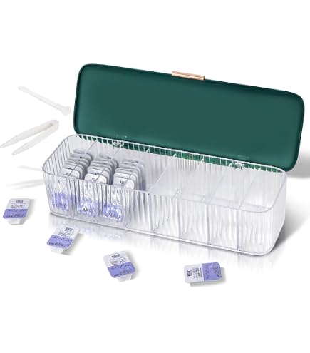 AITIME Daily Contact Lens Organizer, Contact Lens Dispenser Holds 80 Pcs