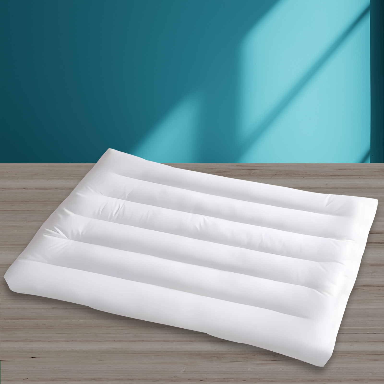Photo 1 of iFaon Ultra Flat Thin Pillows for Sleeping Standard Size, 2-1/2" High Slim Bed Pillow for Back Stomach Sleepers Down Alternative Filling Hypoallergenic White 18x26 in