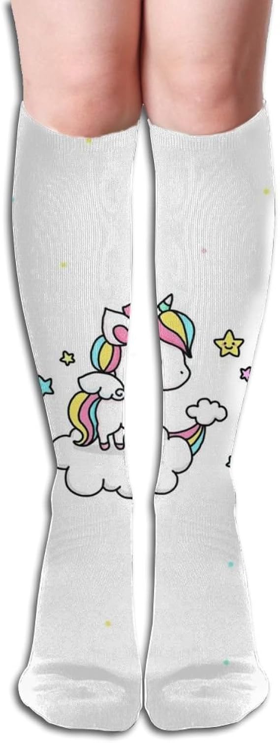 Amazon Co Jp かわいいユニコーン 3d印刷デザイン 女性の男性 秋と春 フリースタイルのデザインソックス ファッションかわいい 弾性 薄型 靴下 高校生 ティーンエージャー フォーシーズンズ 服 ファッション小物