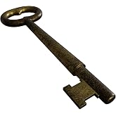 KY-30 Skeleton Key with Double Notched Bit for House Doors with Mortise Locks (Antique Brass)