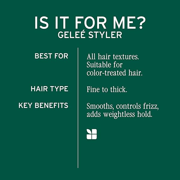 BIOLAGE STYLING GELÉE – STYLING GEL FOR SLICK BACKS AND HEATLESS CURLS, FIRM HOLD, ADDS SHINE & CONTROLS FRIZZ, VEGAN & CRUELTY-FREE, 16.9 FL OZ