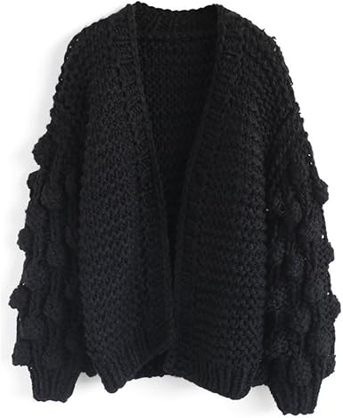 black chunky cardigan uk