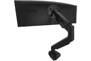 Pixio PS2S Ultrawide Heavy-Duty Premium Single Monitor Arm Stand Desk Mount - Fits up to 49 inches Monitors, Weights up to 39