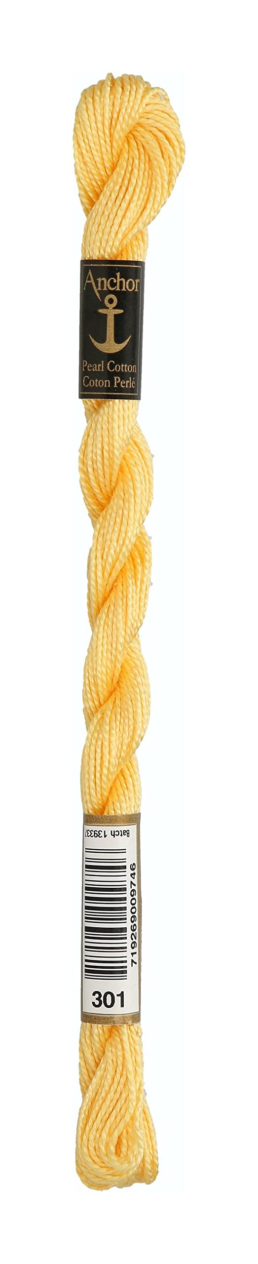 Anchor Pearl Thread, Embroidery Thread, Cotton, 00301 Vanille, Vanille