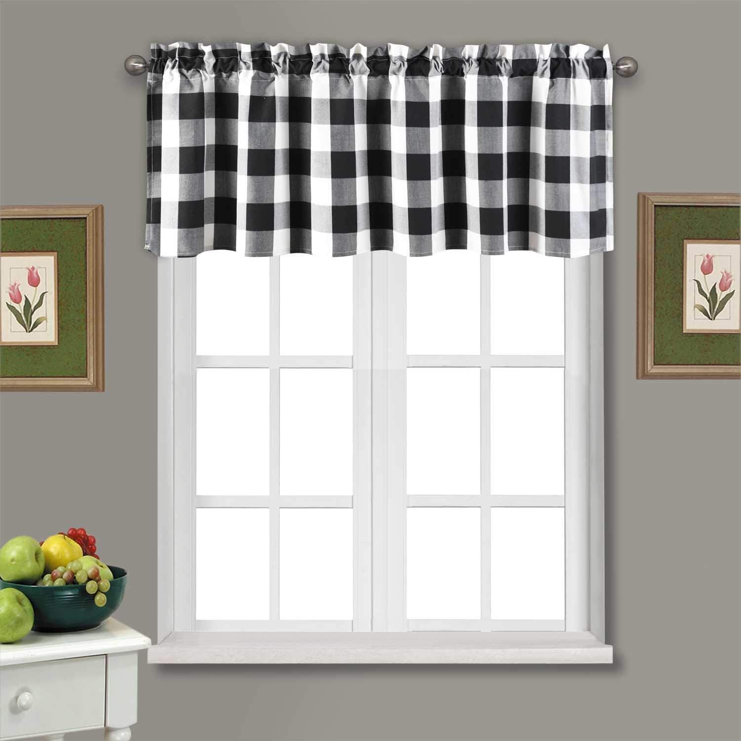Buffalo Plaid Valances for Kitchen 54
