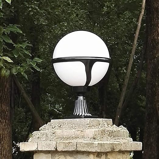 Aluminium Outdoor Globe Light Waterproof External Wall Pillar Light