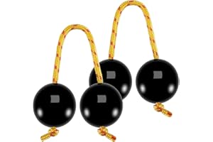 EASTROCK African Rhythms Aslatua Shakers Kashaka Musical Percussion Instruments Kashaka Instrument for Adults Beginners Black Colorful Rope