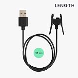 kwmobile USB Charger Cable for Garmin vivosmart 4 Smartwatch - 100cm Black view 3