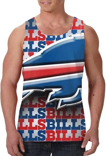 Amazon.com: Men's Buffalo Bills Basic Sleeveless Shirt 3D Printed Tank Top Tee: Clothing