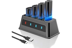 FIVTEK Charger for Xbox One Controller Battery Pack with 4x3600mWh, Xboxs Rechargeable Battery Pack for Xbox Series X|S, Batteries Charger Station for Xbox-One S/One-X/Elite Controllers