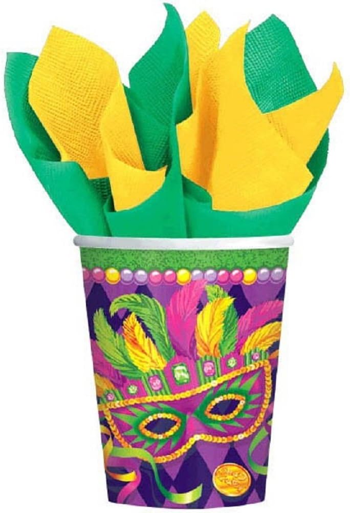 Mardi Gras Masquerade Cups 8ct by Amscan Toys & Games