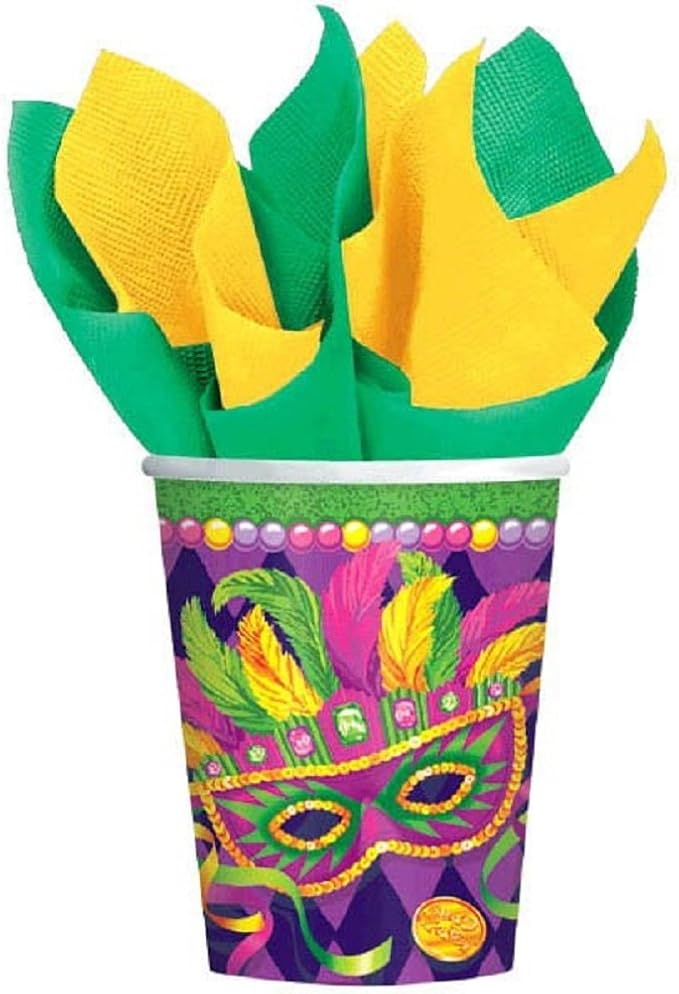 Mardi Gras Masquerade Cups 8ct by Amscan Toys & Games