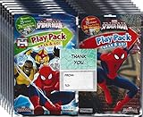 Marvel Spider-man Grab n Go Play Packs (12 Pack) Party Favors and 12 