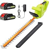 20V Lightweight Hedge Trimmer Cordless with 2 Batteries &amp; Charger, 3/4" Cut | 22 inch Dual-Action Steel Handheld Electric Tree &amp; Bush Trimmer, Dual-Switch Safety, Hedge &amp; Garden shears for Garden, Lawn