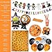 Halloween Party Decorations for Kids - Halloween Party Supplies Set - 91 Pieces(Serves 16) Includes Happy Halloween Banners Witch Balloons Tablecloth Plates Napkins Cups Straws