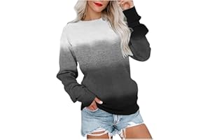 Ceboyel Long Sleeve Shirts For Women Crewneck Sweatshirt Pullover Casual Long Sleeve Tops Trendy Loose Fit Fall Clothing 2023