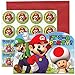 Super Mario Brothers Postcard Invitations - 8 Vibrant Multicolor Cards (4.25