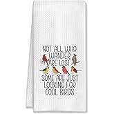 HUGANE Birds Kitchen Towels,Bird Forest Dish Hand Towels for Kitchen Farmhouse Home Decor,Gifts for Bird Lovers Women for Cleaning Drying Cooking Baking,16x24 Inch