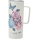 Dolly Parton Mug With Handle, Double Wall Vacuum Insulated Stainless Steel With Splash Resistant Slider Lid, Cold For Up To 24 Hours Or Hot For Up To 8 Hours, 20 Ounce, Jewel