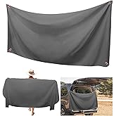 ZGXZQ Magnetic Beach Towel Oversized Quick-Dry Microfiber Towel with Magnetic Closure, Super Absorbent & Sand-Resistant for Beach, Pool, Travel, Gym & Camping 75"x30" (Gray)