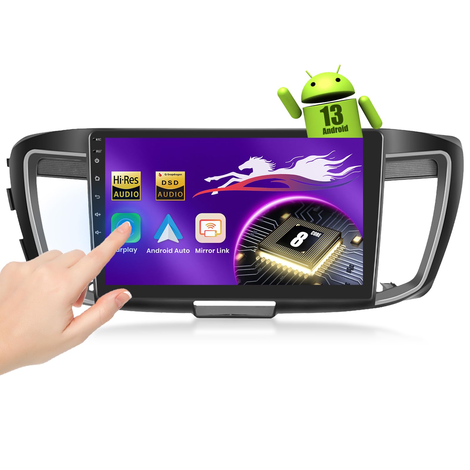 Photo 1 of Upriding Android 13 Radio?Qualcomm 8 Core 4+64G? for Honda Accord 9th 2.0L (Manual A/C) 2014 2015 2016, 10.1'' Touch Screen Car Stereo Wireless Carplay Android Auto, GPS/6G WiFi/Bluetooth