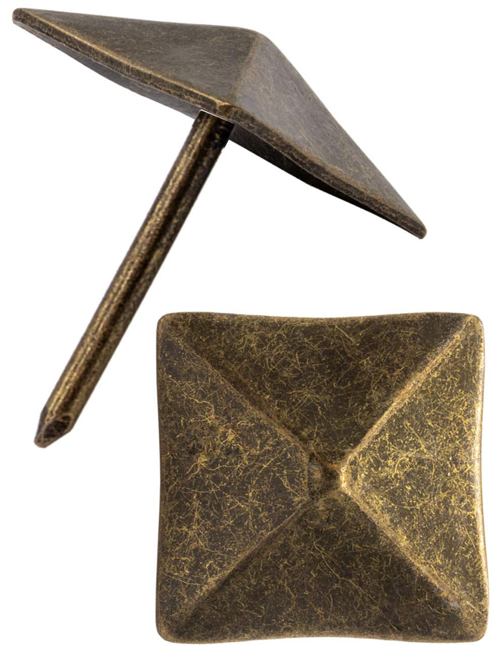 FUXXER 20 x Decorative Head Nails, Furniture Nails, Upholstery Nails, Antique Bronze Look, 19 x 19 mm