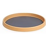 MAYER'S BEST Non-Skid Pantry Cabinet Organizer Lazy Susan Turntable, 12-Inch, Wood Color