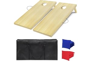 DOCKAPA Cornhole Board Set, 4 ft x 2 ft Regulation Size Corn Hole Game Set for Adults with Set of 8 Corn Hole Toss Bags and Carrying Case