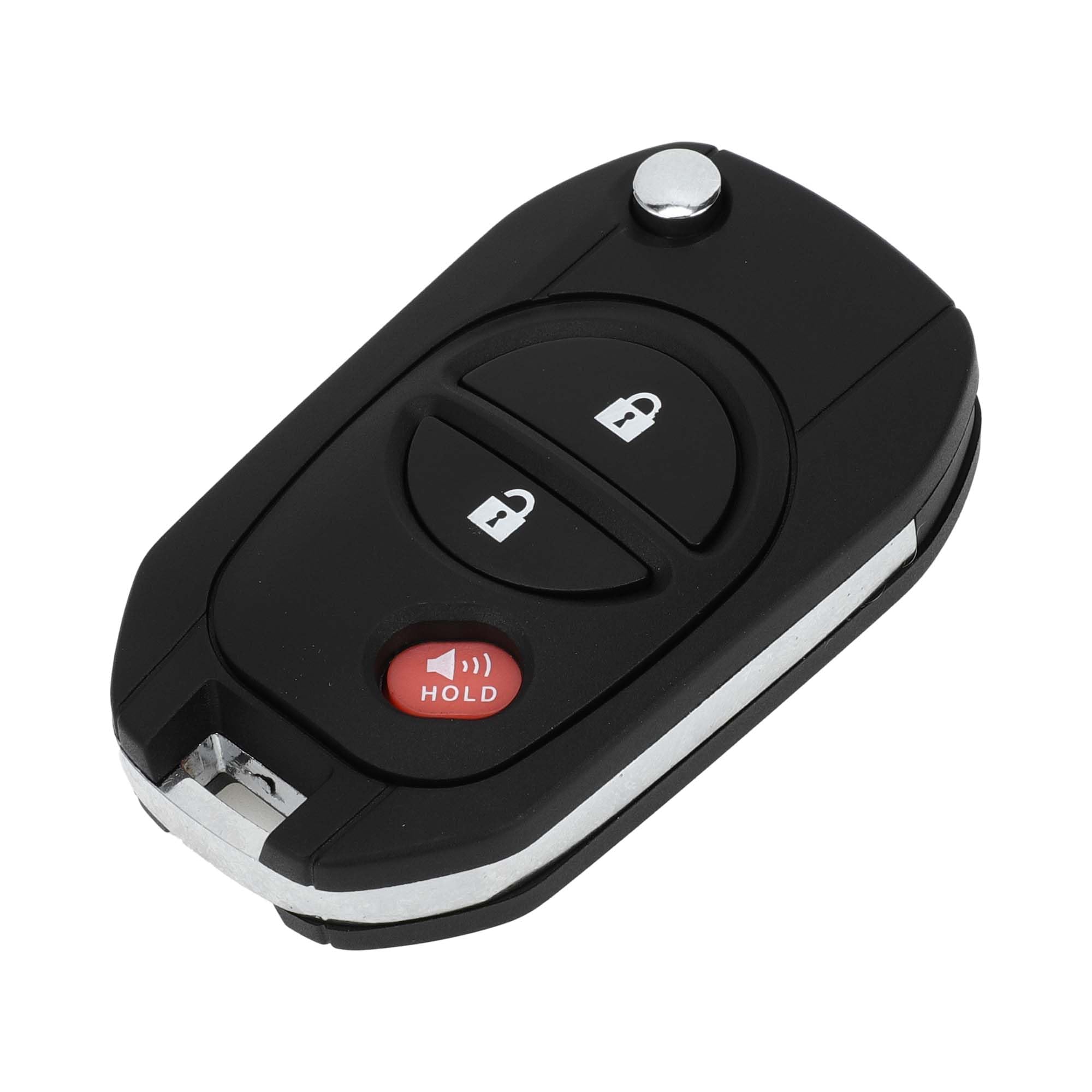 Photo 1 of X AUTOHAUX Key Shell Case Keyless Entry Remote Key Fob Replacement Case for Toyota Tundra 2010-2017 for Toyota Tacoma 2010-2016 3 Buttons GQ43VT20T