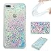 DAMONDY iPhone 8 Plus Case,iPhone 7 Plus, 3D Cute Bling Liquid Glitter Floating Quicksand Diamond Water Flowing Ultra Clear Soft TPU Case for iPhone 8 Plus 2017/7 Plus 2016-sliver Blue Star