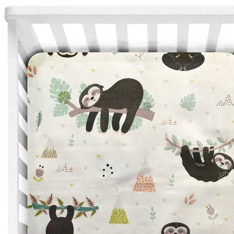 sloth cot sheets